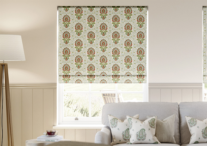 Petal & Block Lotus Blossom, Neem - Twist&Fit Roman Blind - Image 3